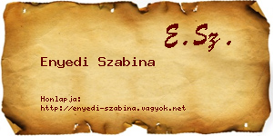 Enyedi Szabina névjegykártya